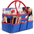 Multi-Pocket Art & Craft Storage Tote Bag - Waterproof Nylon Organizer for Sewing & Scrapbooking