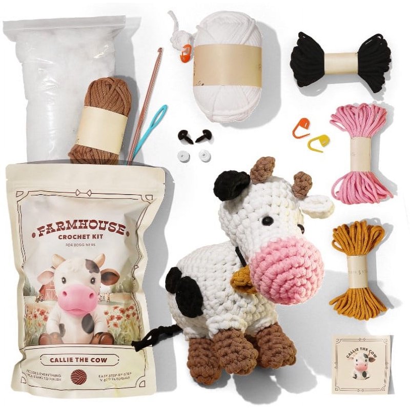Beginner Crochet Kit for Amigurumi Animals with Video Tutorials - All Variants