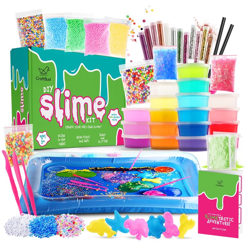 Glow in the Dark Slime Kit for Kids - 18 Vibrant Colors & 1,000+ Add-ins