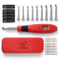 Digital Crochet Hook Set with Lighted Counters and Accessories - 23 Pieces