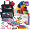Crochet Kit for Beginners with Yarn & Storage Backpack - All Variants