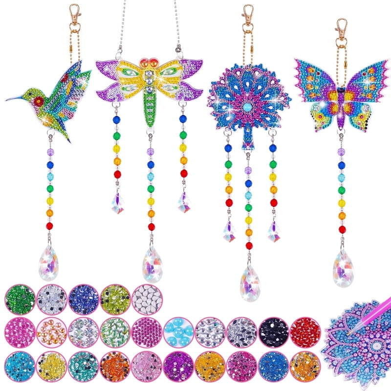 Diamond Art Craft Kit for Girls Ages 4-12 — Creative Jewelry & Wall Decor