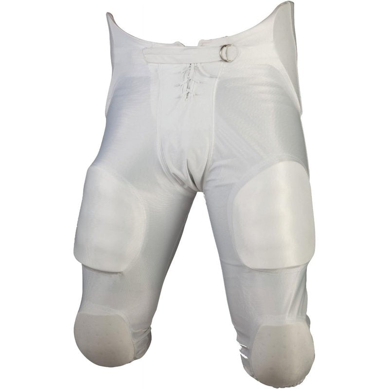 Adult Unisex Football Pants with Impact-Absorbing Padding - White, Medium