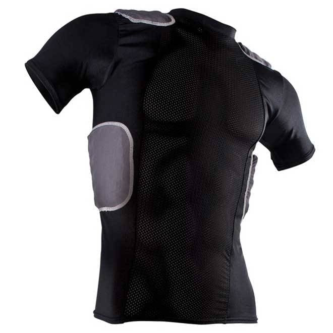Youth Football Protective Shirt with Impact-Absorbing Shoulder and Rib Pads
