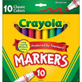 Crayola 10 Count Classic Broad Line Markers - 3 Pack for Art & School