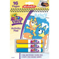 Reusable Coloring Activity Pad for Kids - Bluey & Paw Patrol Characters, 8 Dual-Sided Pages, Washable Markers