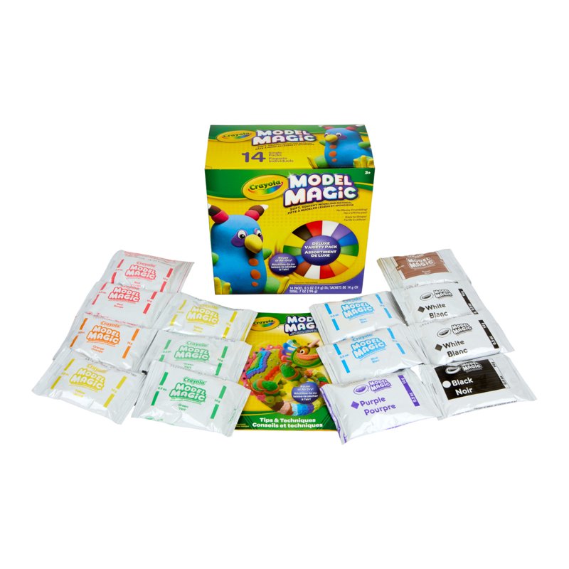 Crayola Model Magic Deluxe Variety Pack - 14 Vibrant Air-Dry Clay Sets for Kids & Art Projects