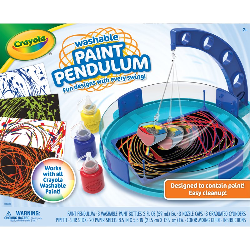 Kids Gravity-Driven Paint Pendulum Art Kit with Washable Paints & Paper