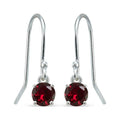 Sterling Silver 5mm Solitaire Dangle Earrings for Women & Teens