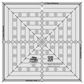 9-1/2 Inch Quilting Square Ruler for Fussy Cutting & Block Alignment
