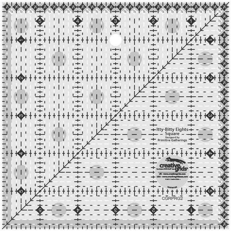 6-Inch Quilting Ruler with 1/8-Inch Grid for Accurate Sewing and Crafting