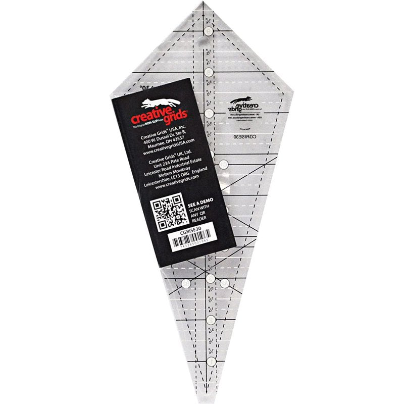 Quilting Ruler Starburst 30 Degree Triangle 9-1/2 Inch for Precise Blocks