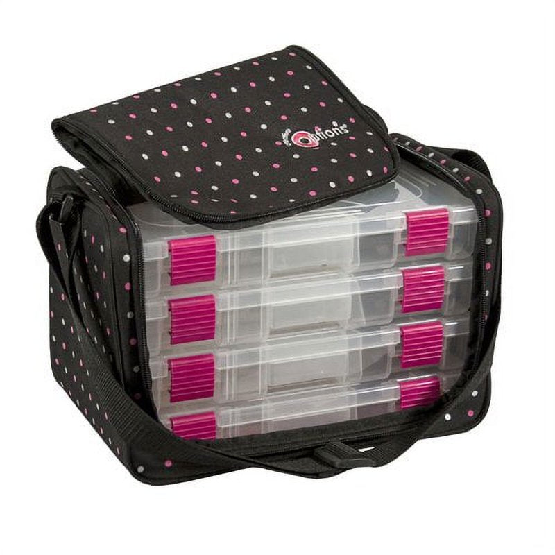 Craft Storage Tote with Adjustable Shoulder Strap and Utility Boxes