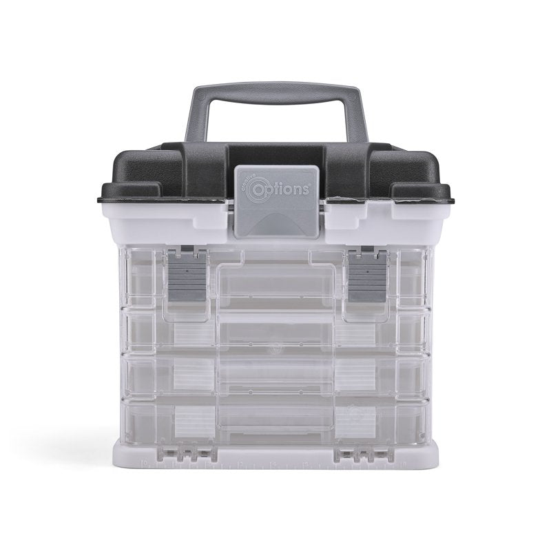 Small Portable Storage Rack System for Art, Makeup & Crafts - White & Gray