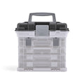 Small Portable Storage Rack System for Art, Makeup & Crafts - White & Gray