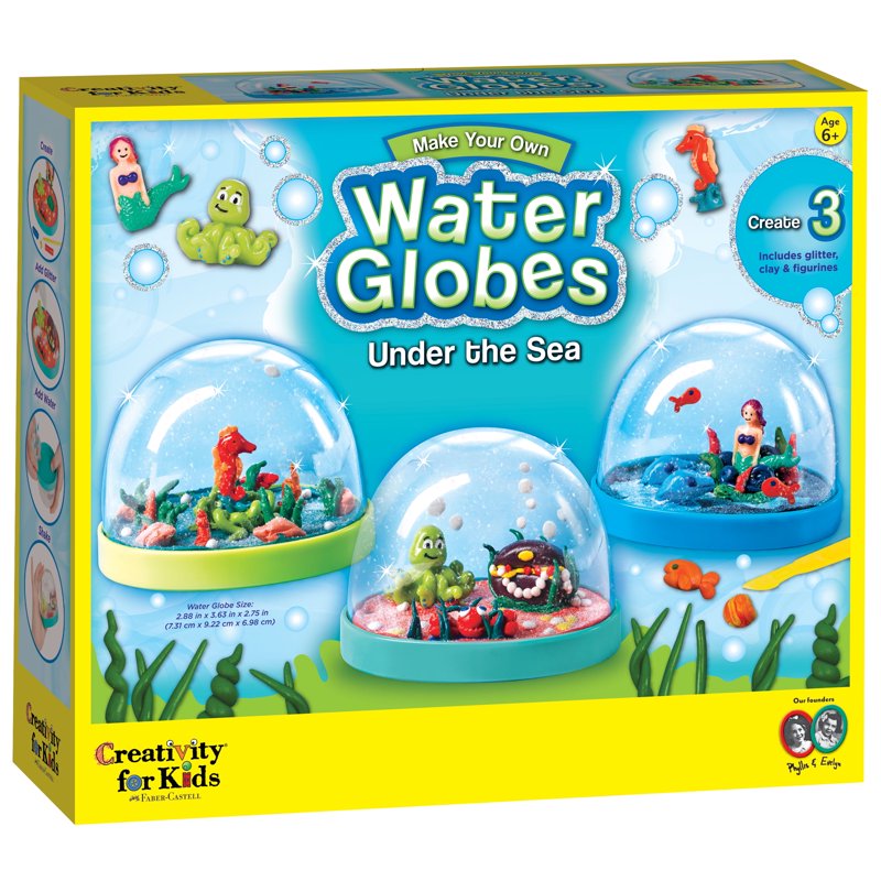 Kids Water Globe Craft Kit – Under the Sea Snow Globes with Glitter & Figurines
