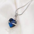 Heart Cremation Necklace for Ashes with Birthstone Crystal Pendant - Keepsake Memorial Jewelry