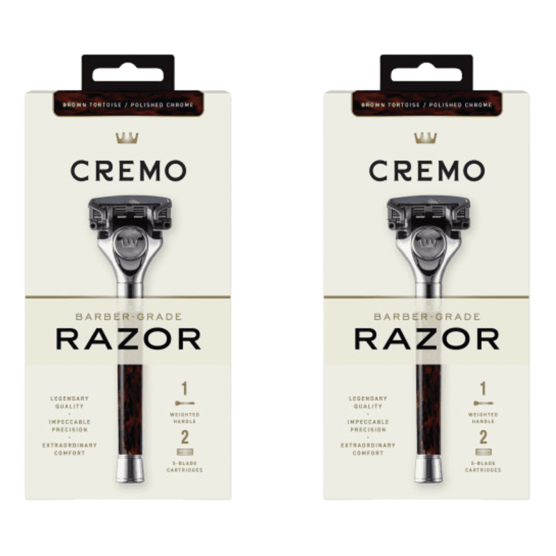 Barber Grade Razor with 2 Refill Blades - Close, Comfortable Shave
