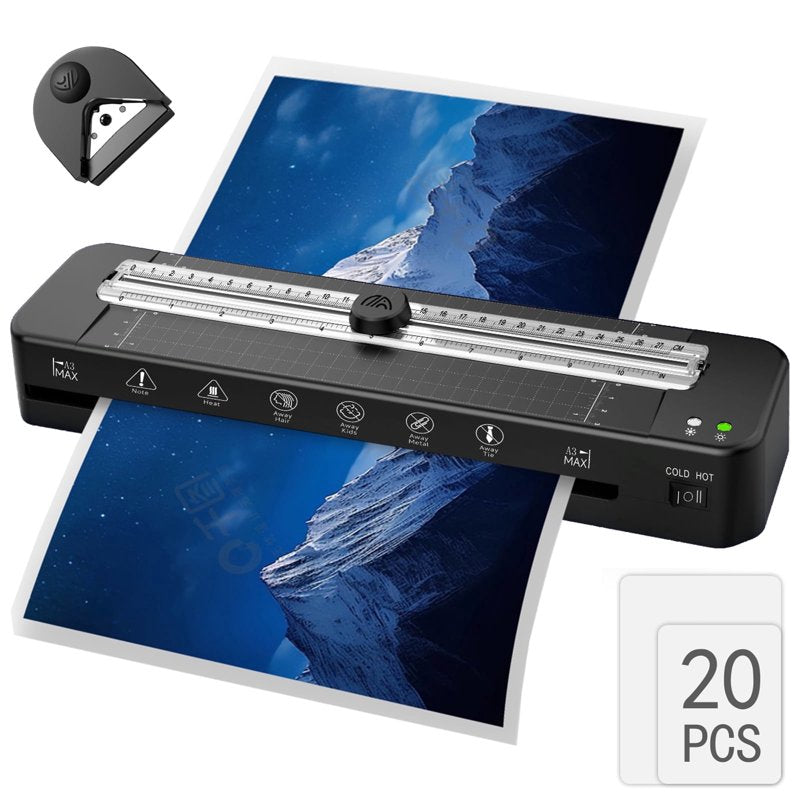 13-Inch Thermal Laminator Machine with Sheets for Documents & Photos