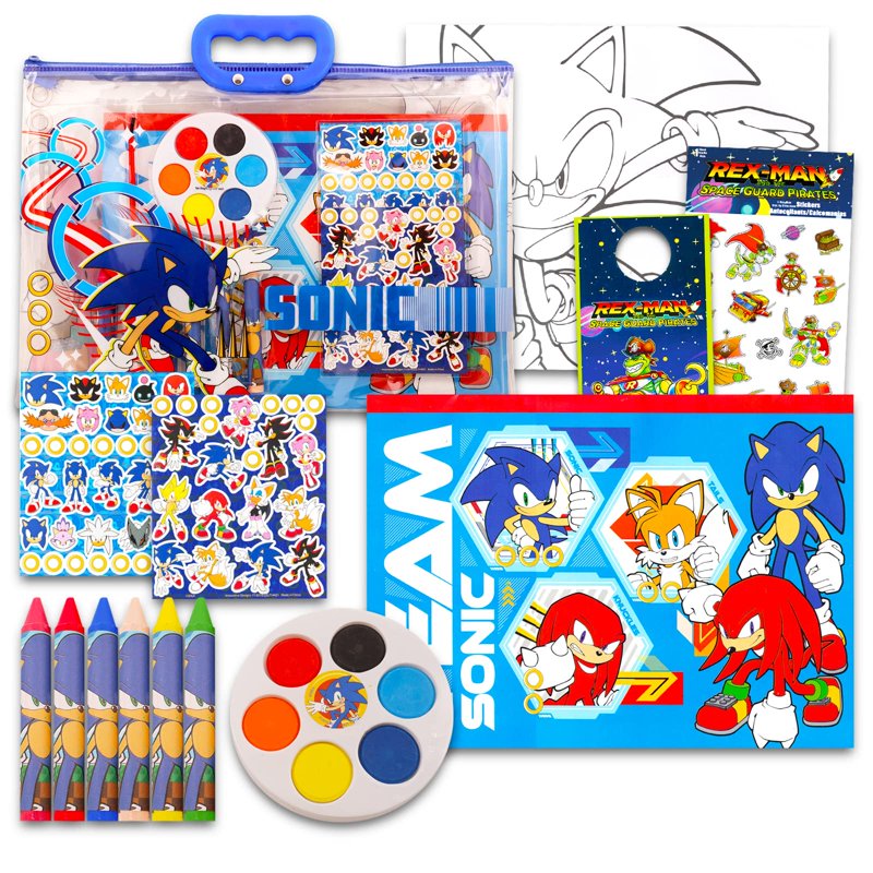 Sonic the Hedgehog Drawing and Painting Art Kit for Kids - Creative Craft Set with Stickers & Coloring Book