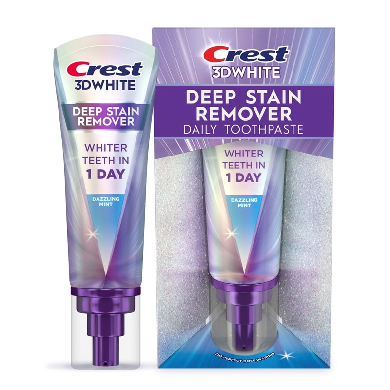 Crest 3D White Brilliance Deep Stain Remover Toothpaste, Dazzling Mint, 3.1 oz