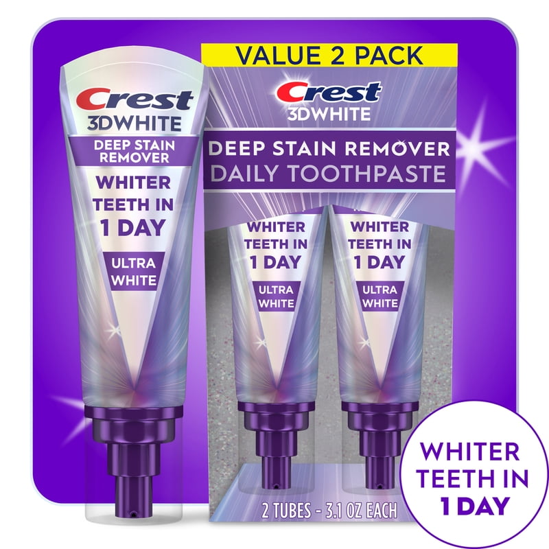 Whitening Toothpaste for Deep Stain Removal - 3.1oz 2-Pack