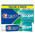 Whitening Toothpaste with Mouthwash Stripes - Minty Fresh, 5.2 oz, 4 Pack