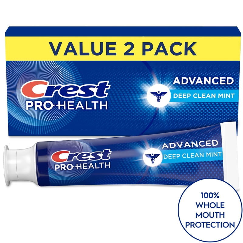 Deep Clean Mint Toothpaste 5.1 oz - Pack of 2 for Gum & Tooth Care
