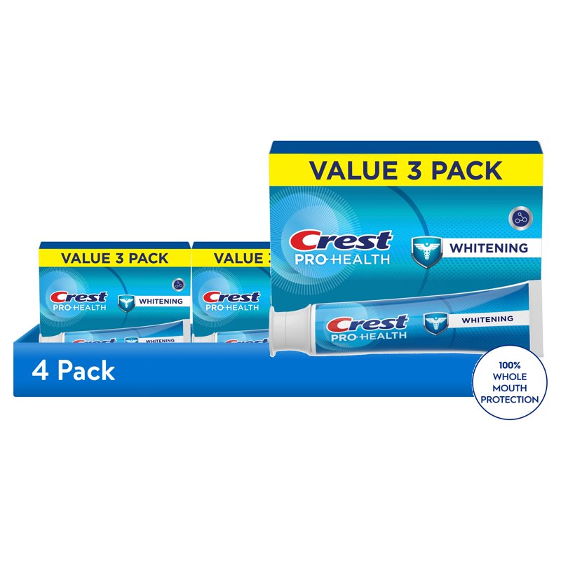 Crest Pro-Health Whitening Toothpaste 4.3oz - Multipack of 4