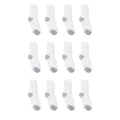 Hanes Boys' Crew Socks Pack - 12 Pairs, White, Double Tough Reinforced Heel & Toe