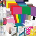 Cricut Deluxe Craft Materials Bundle with Vinyl & HTV for Maker & Explore
