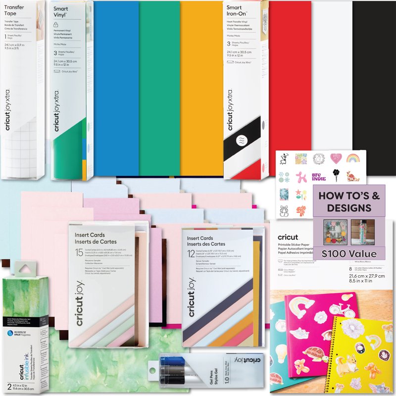 Cricut Materials Bundle Starter Set Kit for Joy Xtra - All Variants Included