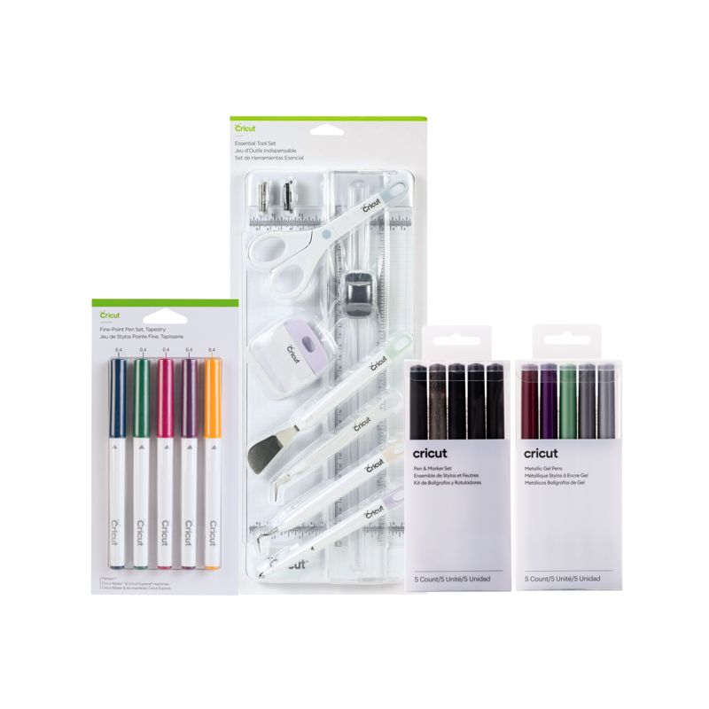 Cricut Essential Tools & Multi-Colored Pen Set for Cricut Machines