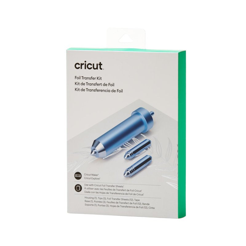 Foil Transfer Kit for Cricut Machines - Silver Sheets & Tips