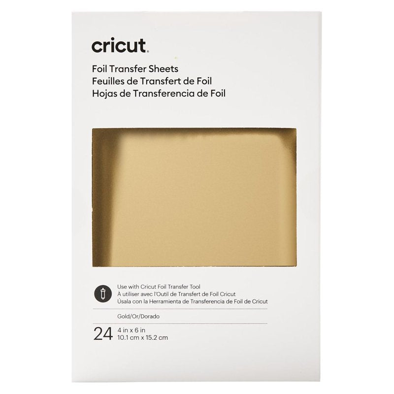 Foil Transfer Sheets - Gold & Rose Gold, 24 Sheets, 4 x 6 Inches