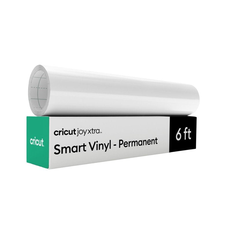 Matless Permanent Vinyl Roll for Cricut Joy Xtra - 9.5x6ft Outdoor-Grade White Vinyl