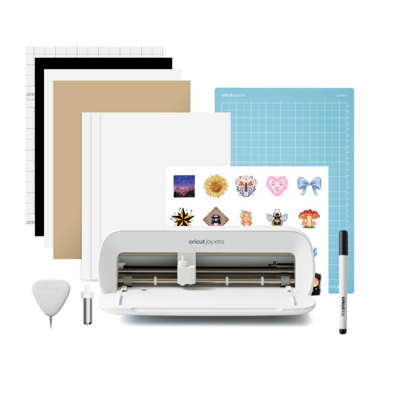 Cricut Joy Xtra Die-Cutting Machine Bundle with Sticker Edition - White