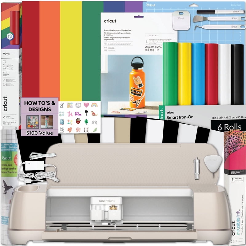 Cricut Maker 4 Cutting Machine and Sticker Making Bundle | Fast, Versatile Crafting