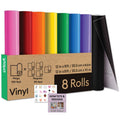 Rainbow Adhesive Vinyl Rolls Bundle for DIY Crafts - Cricut Compatible