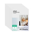 Printable Vinyl Sheets for Cricut - Transparent 8.5x11 Inch, 40 Sheets