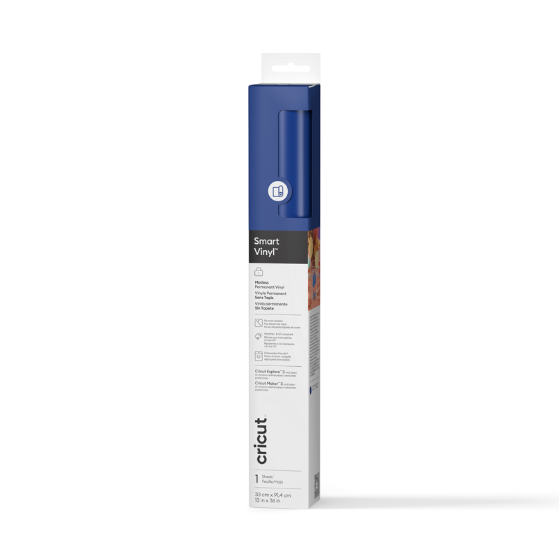 Permanent Smart Vinyl for Cricut Machines - 3 ft Blue Indoor & Outdoor Use
