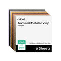 Textured Metallic Permanent Adhesive Vinyl Sampler - 6 Sheets, 12x12 Inches