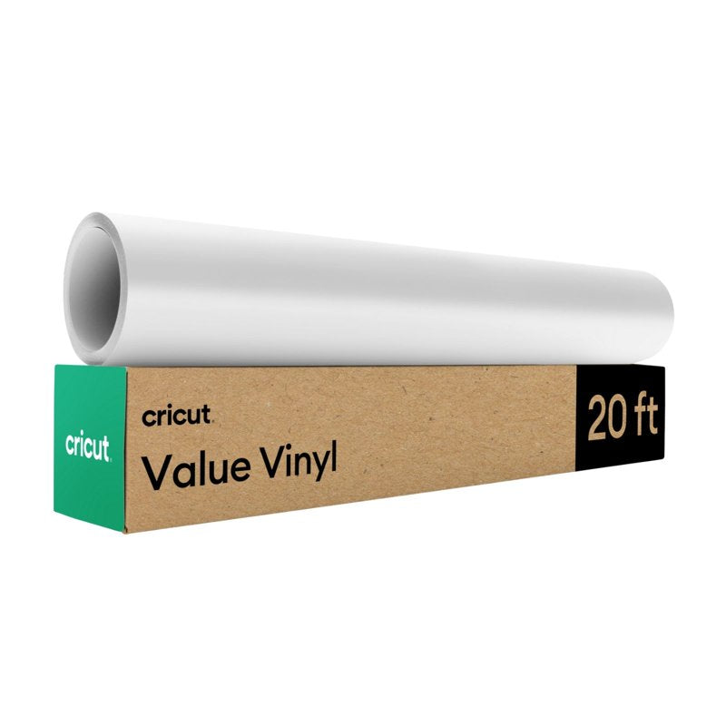 Permanent Vinyl Roll 12x20ft for Crafts & Decals - White, Black, Red, Silver