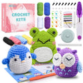Beginner Crochet Kit with Yarn Hooks & Tutorials for Amigurumi Animals