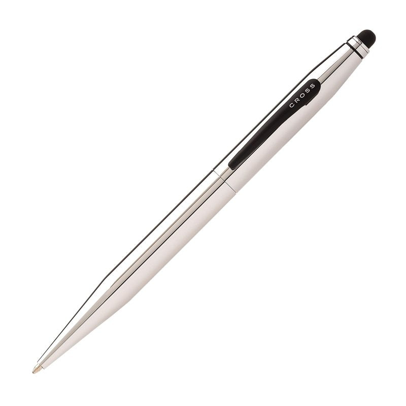 Dual-Function Ballpoint Pen with Stylus - Chrome & Black, Satin Black, Blue, Macchiato