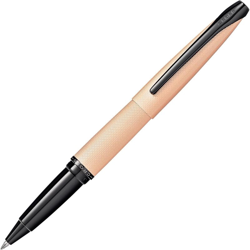 Cross ATX Brushed Rose Gold Gel Ink Rollerball Pen - Medium, Refillable, Includes Gift Box — Variation: Sandblasted Rose Gold