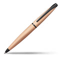 Cross ATX Brushed Rose Gold Ballpoint Pen with Diamond-Pattern Engraving and Polished Black PVD