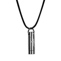 Cross Cylinder Cremation Jewelry Urn Necklace with Free Funnel & Velvet Box