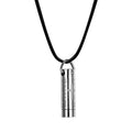 Cross Cylinder Cremation Jewelry Urn Necklace with Free Funnel & Velvet Box