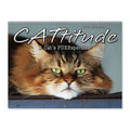 Current 2027 Cat Wall Calendar - Spiral-Bound Monthly Organizer for Kitchen & Office